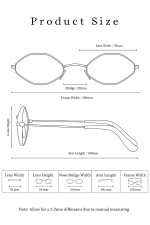 Retro Hexagonal Vintage sunglasses UV400 Protection, Unisex Metal Frame - Image 5