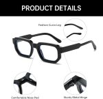 Rectangle Blue Light Blocking Glasses for Women & Men - Image 3