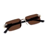 Rectangular Rimless Sunglasses for Men and Women - Image 2
