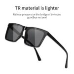 Black Flat Lens with Matte Frame Sunglasses, Goggles For Men's and Women's - Image 2