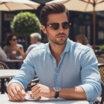 Rectangular Rimless Sunglasses for Men and Women - Image 3
