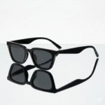 Classic Black Square Sunglasses UV400 Protection, Lightweight Unisex Shades for Men & Women