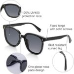 Retro Square Cat-Eye Sunglasses for Men & Women | Stylish Black Frame UV400 Protection Shades - Image 4