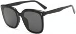 Retro Square Cat-Eye Sunglasses for Men & Women | Stylish Black Frame UV400 Protection Shades - Image 5