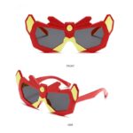 Kids Superhero Style Sunglasses | Fun Red & Yellow Hero Mask Design | Lightweight Fancy Goggles for Boys & Girls - Image 2