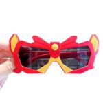 Kids Superhero Style Sunglasses | Fun Red & Yellow Hero Mask Design | Lightweight Fancy Goggles for Boys & Girls - Image 3