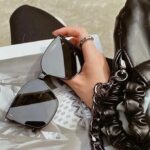 Retro Square Cat-Eye Sunglasses for Men & Women | Stylish Black Frame UV400 Protection Shades - Image 2