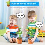 Dancing Cactus Toy Mimicking Toy, Singing Cactus Mimicking Recording Repeating What You Say with LED English Songs for Toddlers Boys Girls - Image 6